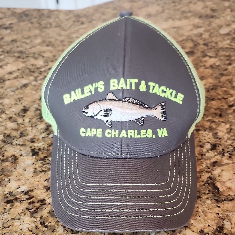 Gray and Green Bailey's Bait & Tackle Cap